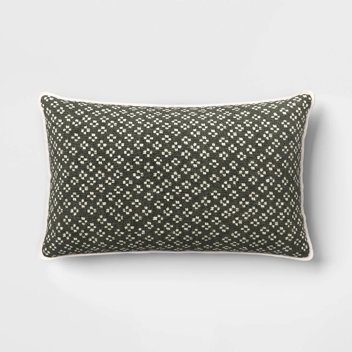 Lumbar Block Print Throw Pillow Blue - Threshold™ | Target