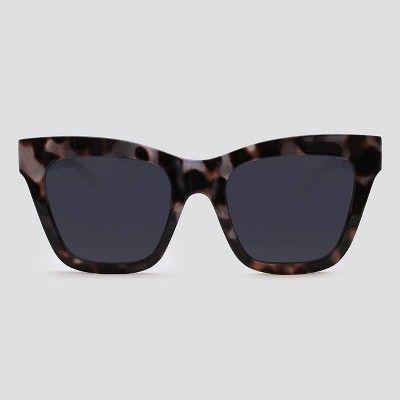 Women's Animal Print Cat-Eye Plastic Silhouette Sunglasses - Wild Fable™ Gray | Target