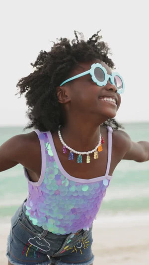 Paillette Sparkle Lavender Swimsuit | Lola + The Boys