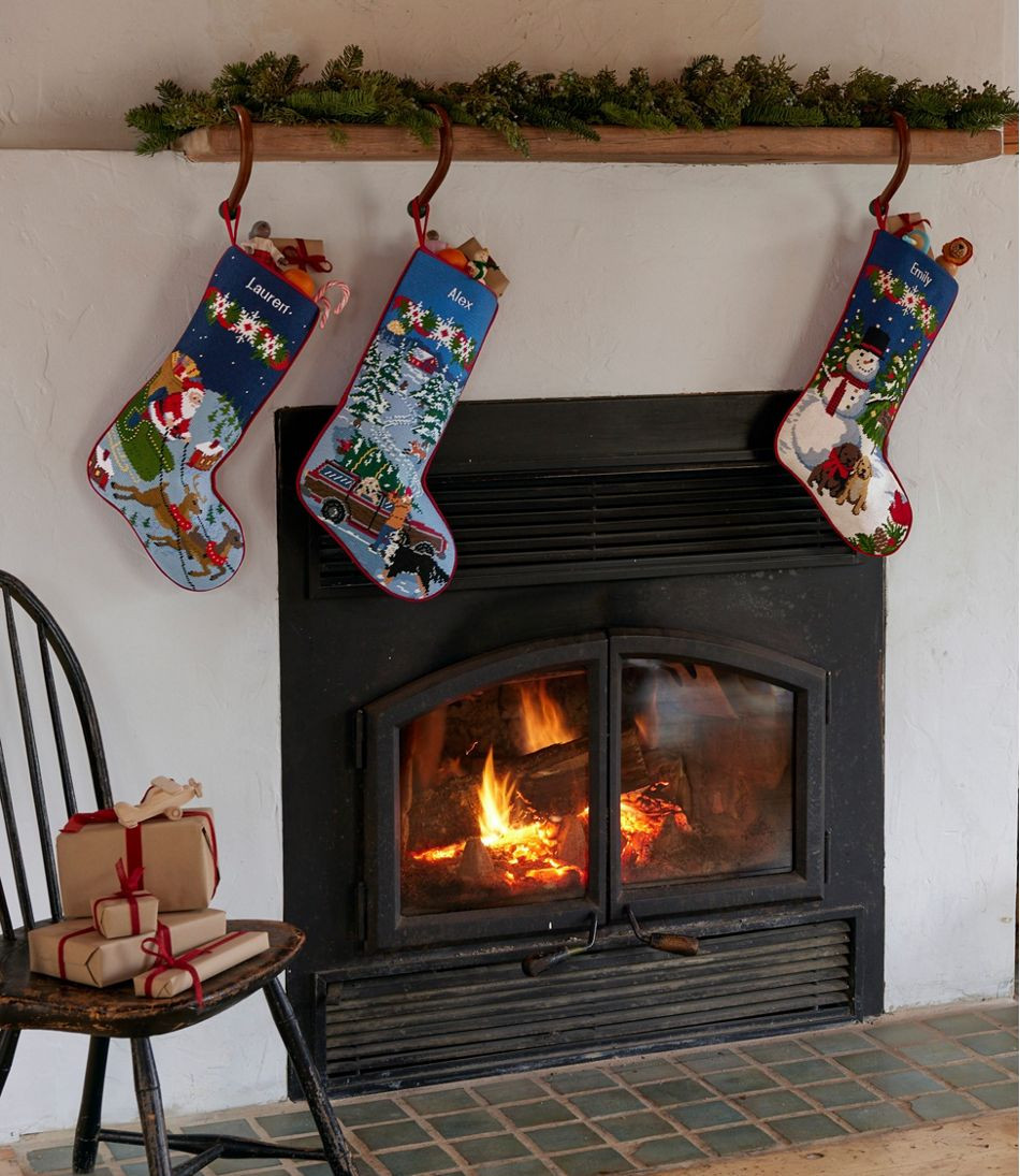 Christmas Needlepoint Stocking, Cotton | L.L. Bean