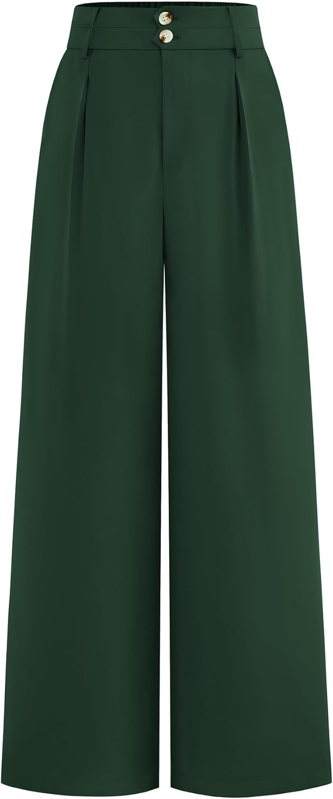 BTFBM Women Wide Leg Dress Pants 2025 High Waisted Button Pleated Business Casual Trousers Office... | Amazon (US)