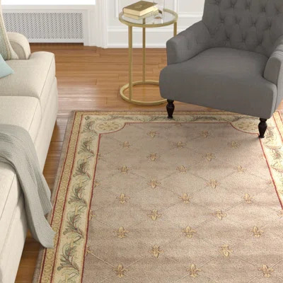Canas Taupe Fleur-De-Lis Rug Charlton Home® Rug Size: Rectangle 3'6" x 5'6 | Wayfair North America