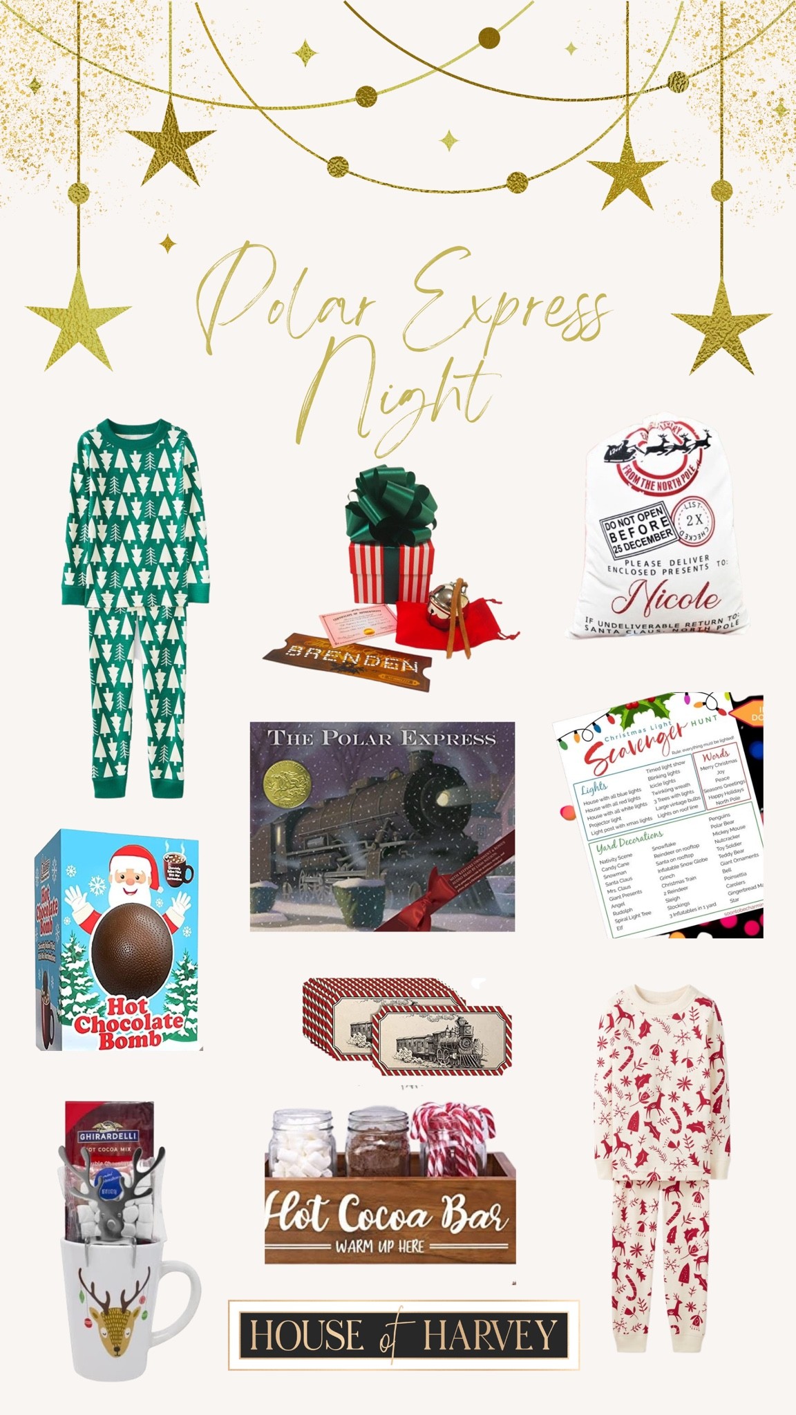 Polar Express Night! 

Holiday style, style tip, Christmas, polar express, movie night, family, pajamas, treats, tickets, Santa, hot chocolate

#LTKHoliday #LTKstyletip #LTKfamily