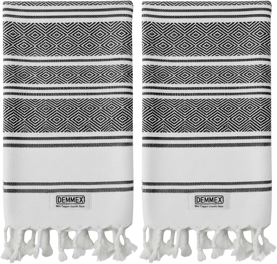 DEMMEX Organic Turkish Hand Towels for Bathroom – 100% Oeko-TEX Certified Turkish Cotton, Quick... | Amazon (US)