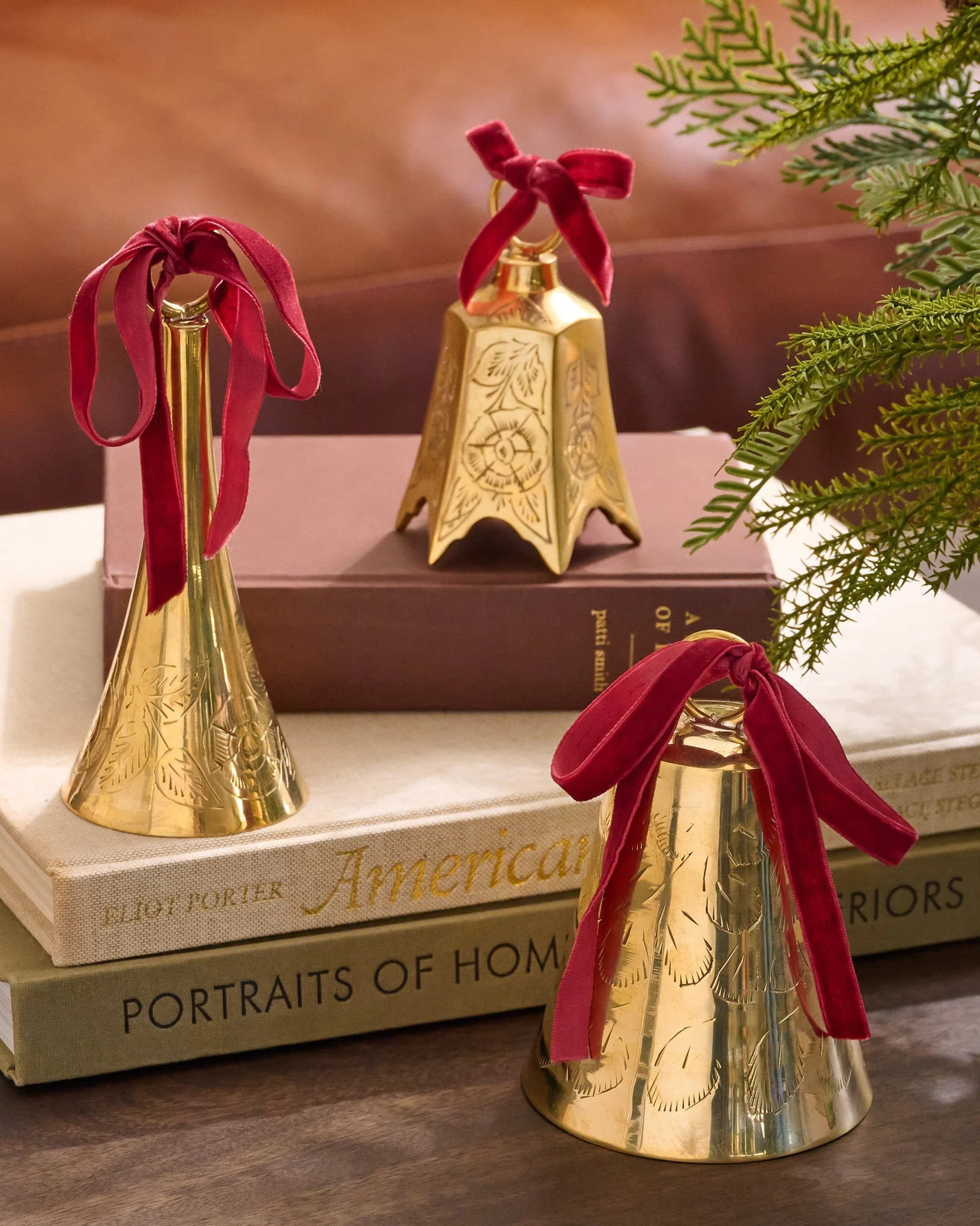 Ava Etched Brass Bell | Magnolia