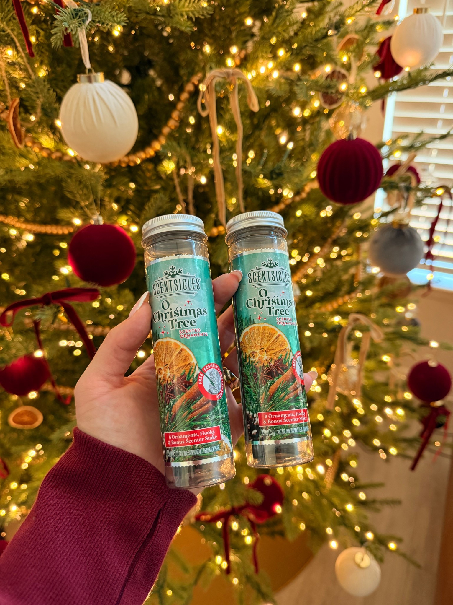 If you miss the smell of a real tree, these are amazing! I pop a couple throughout my tree and it smells so real! 

#LTKSeasonal #LTKHoliday #LTKHome