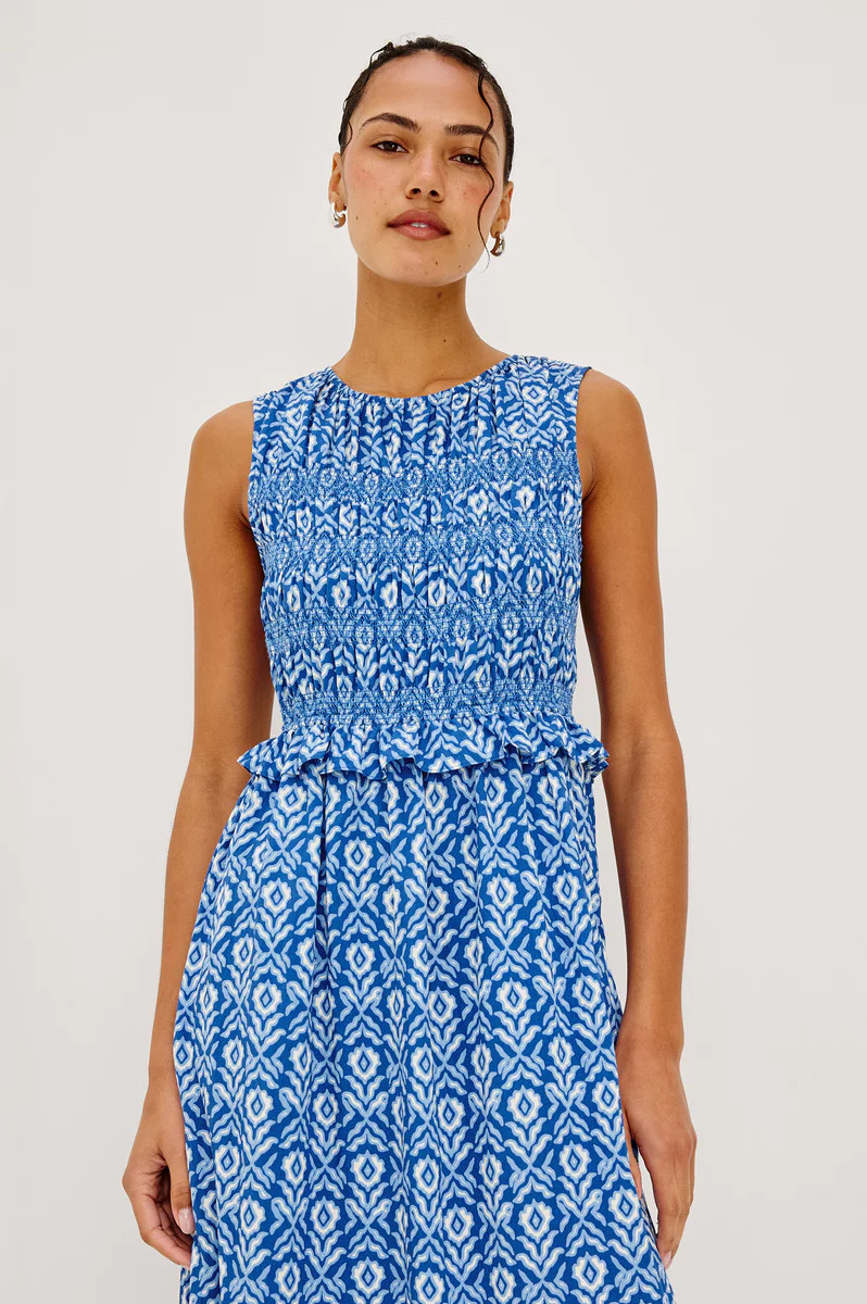 RIALTO DRESS - BLUE IKAT | Rails
