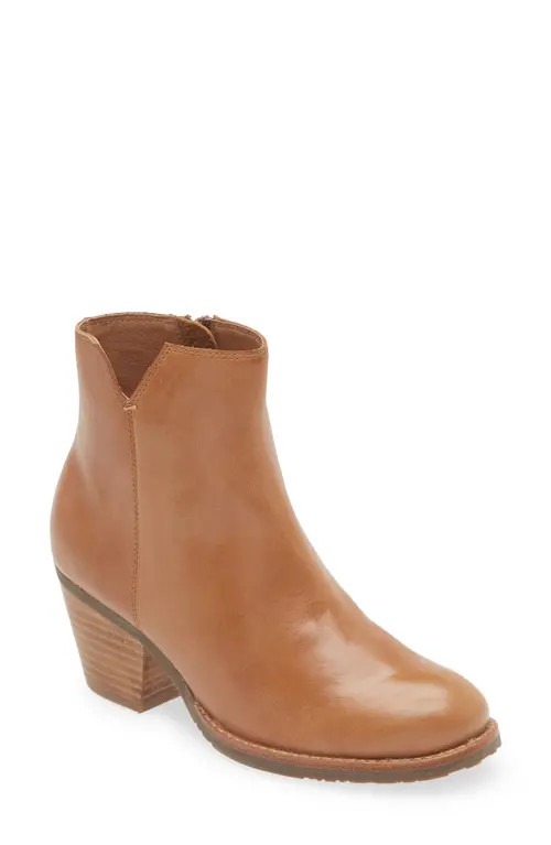 Chocolat Blu Darren Zip Bootie in Camel Leather at Nordstrom, Size 7.5 | Nordstrom