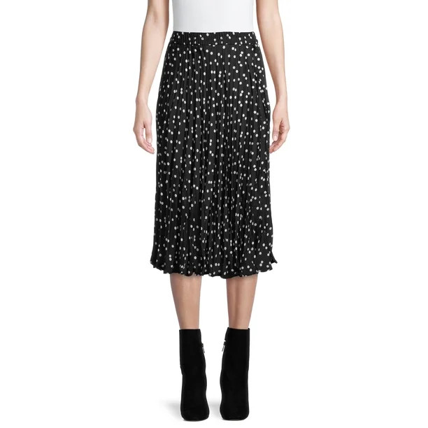 Time and Tru Women's Midi Crinkle Skirt | Walmart (US)