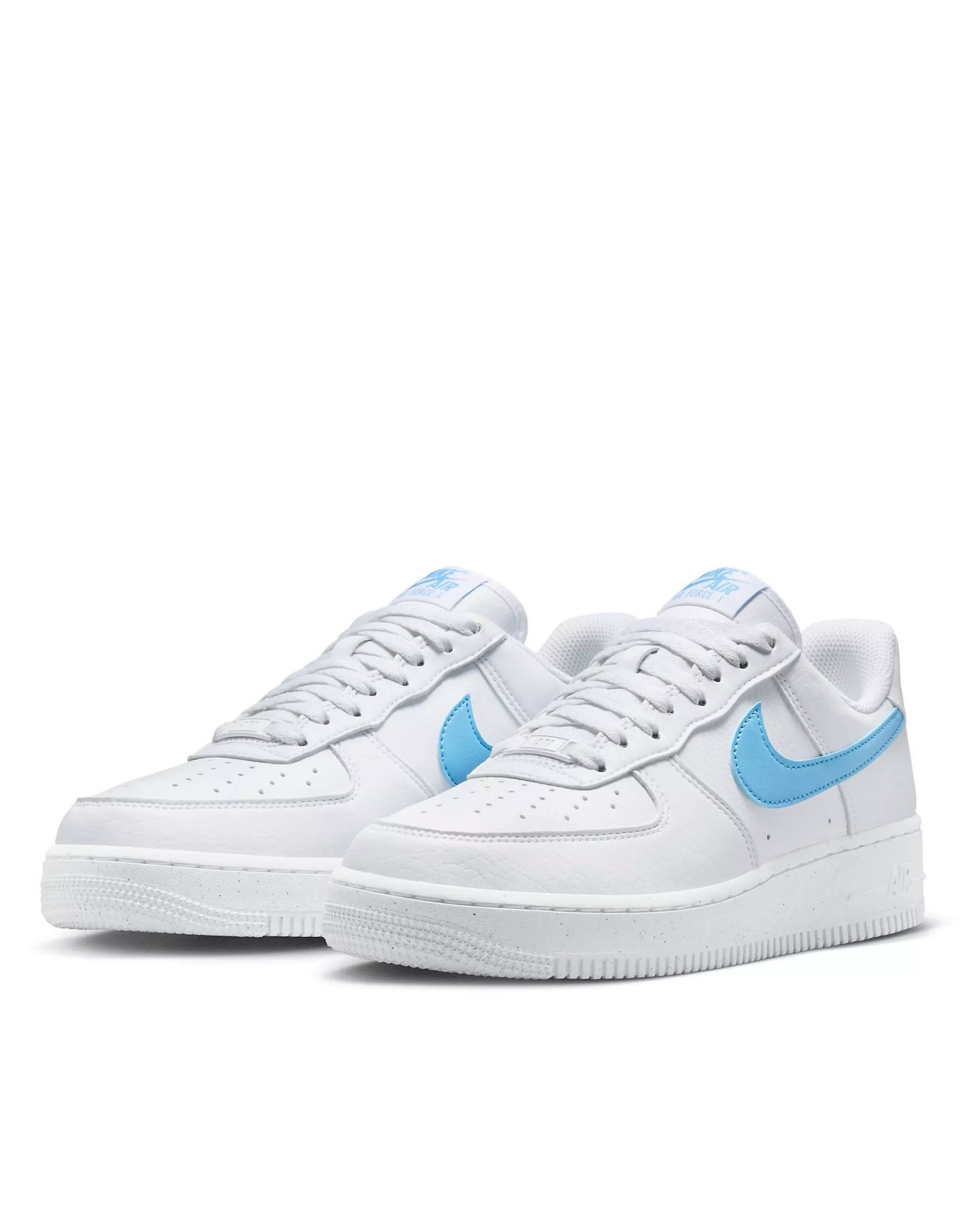 Nike Air Force 1 '07 trainers in white & blue | ASOS (Global)