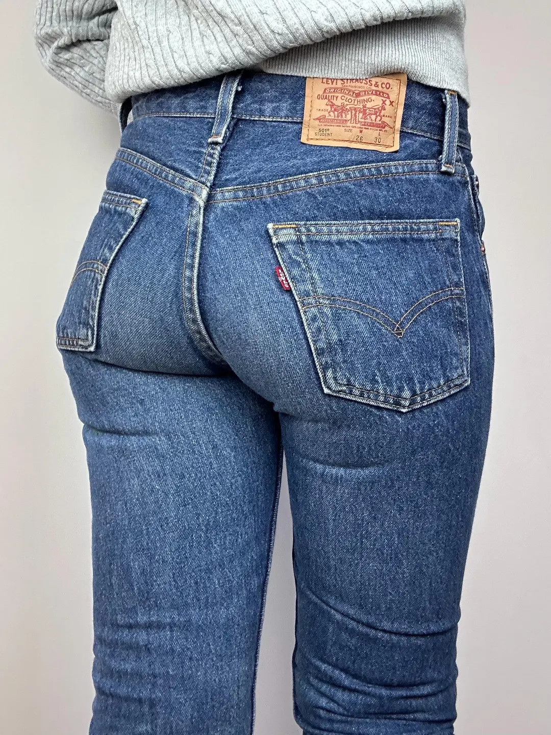 Levi's 501 Student w24 L30 vintage jeans, dark blue stonewashed faded 90s Levi's denim straight l... | Etsy (US)