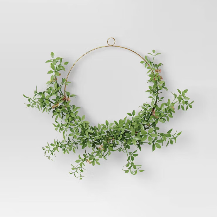 Berries and Leaf Wreath - Threshold™ | Target