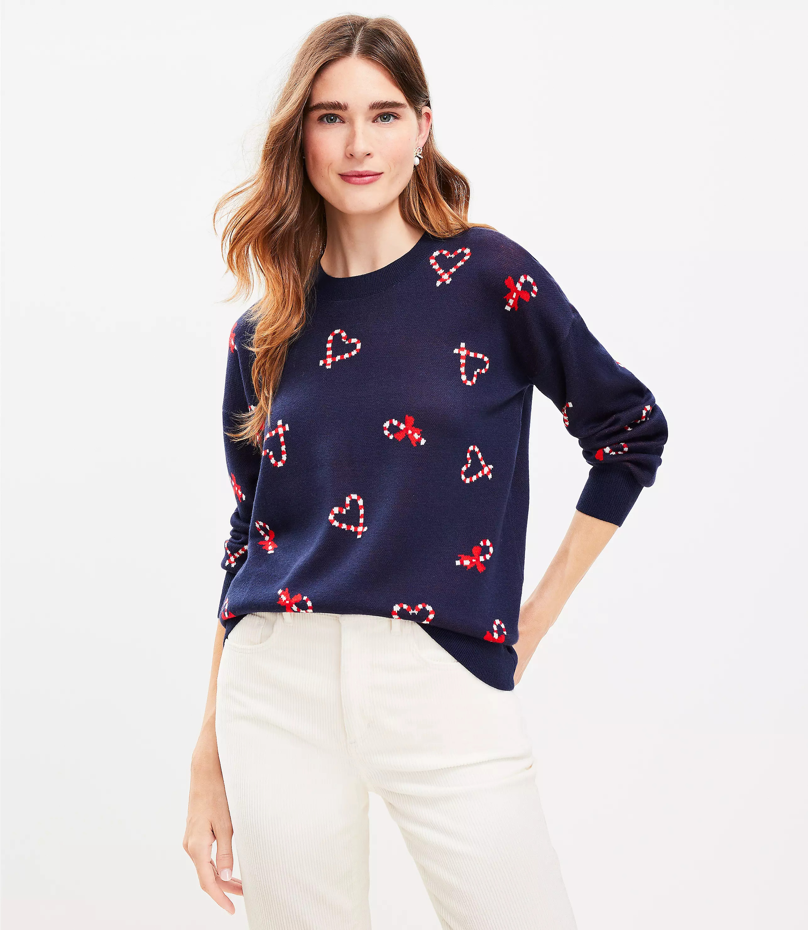 Candy Cane Everyday Sweater | LOFT