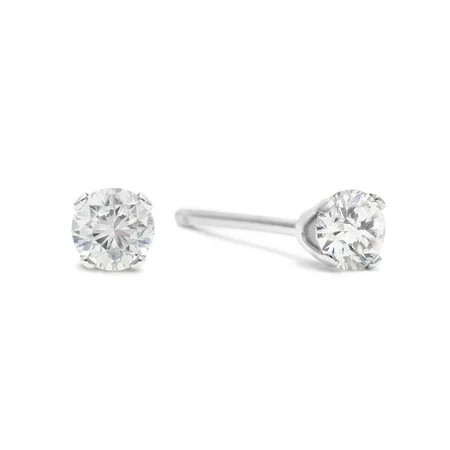 SuperJeweler 10 Point Diamond Stud Earrings In Sterling Silver For Women | Walmart (US)