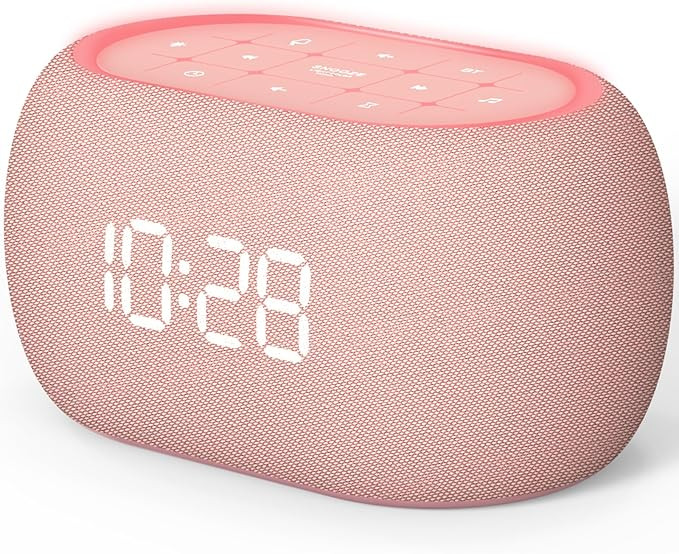 ANJANK White Noise Sound Machine Alarm Clock with Bluetooth Speaker, Hi-Fi Stereo Sound, 21 Sooth... | Amazon (US)