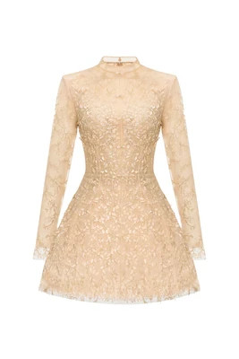 PASTEL MOCKNECK LONG SLEEVE MINI DRESS | CULT MIA UK LTD