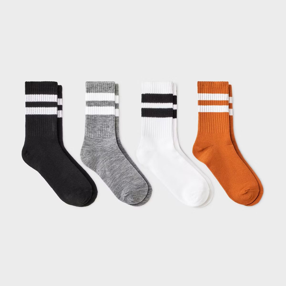 Boys' 4pk Striped Crew Socks - Cat & Jack™ | Target