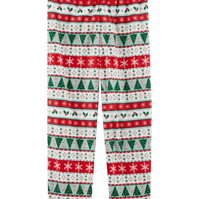Kid Fair Isle Christmas Fleece PJ Pants | Carter's