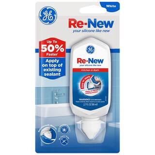 GE Renew 2.7 oz. White Kitchen and Bath Sealant 2768332 - The Home Depot | The Home Depot