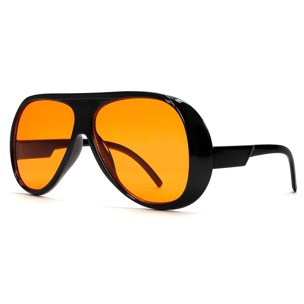 Trendy Aviator Sunglasses for Women Men, Retro 70s Sun Glasses, Oversized glasses UV400 | Amazon (US)