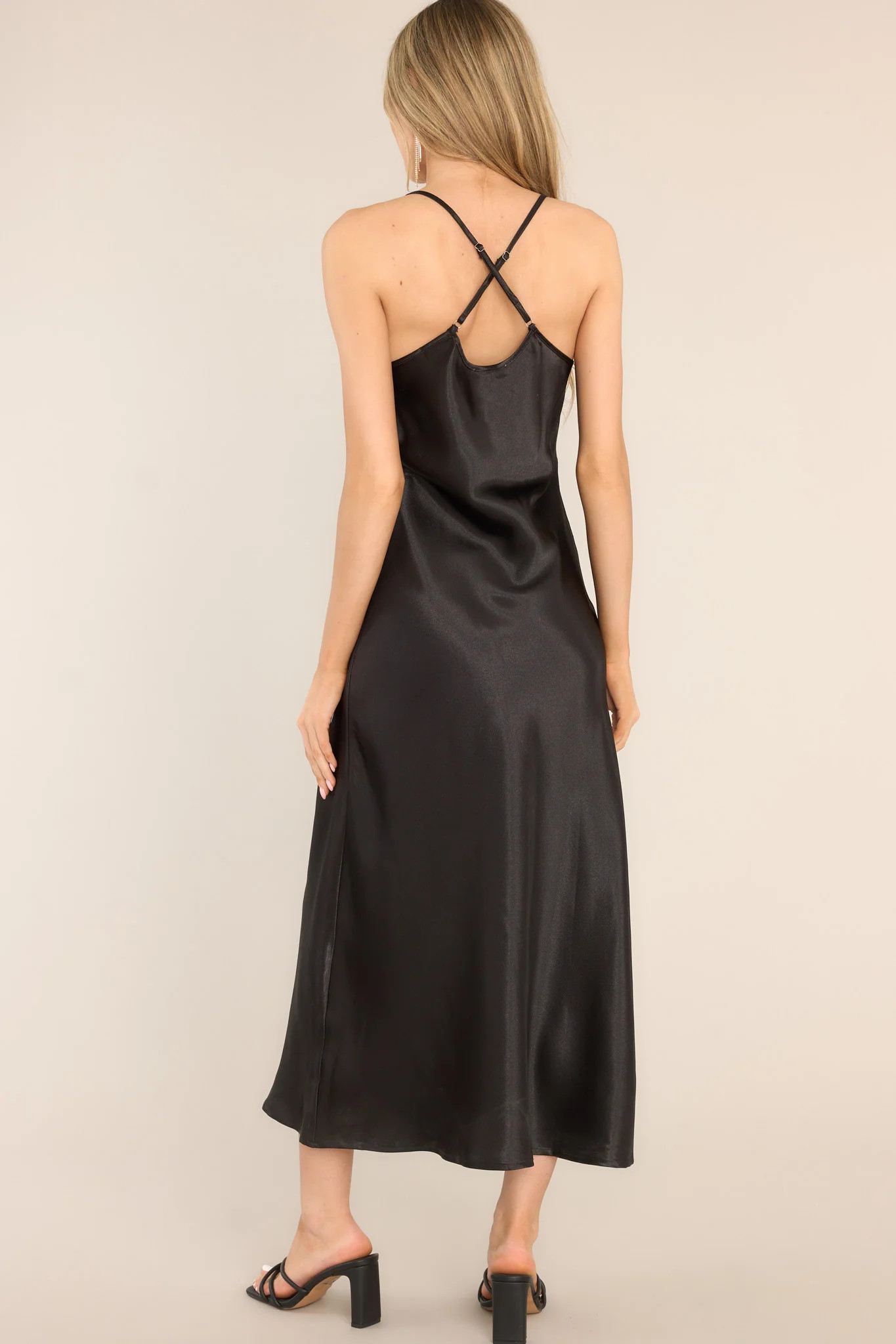 All Yours Black Cowl Neck Maxi Dress | Red Dress
