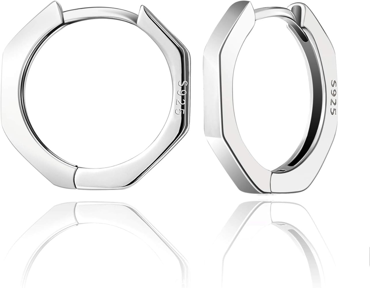 SWEETV 925 Sterling Silver Hoop Earrings for Women - Small Lightweight Hypoallergenic Huggie Hoop... | Amazon (US)