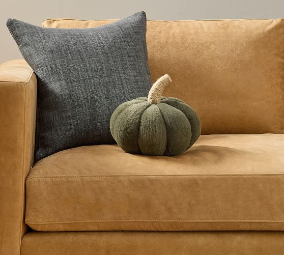 Faux Fur Pumpkin Shaped Pillow | Pottery Barn (US)