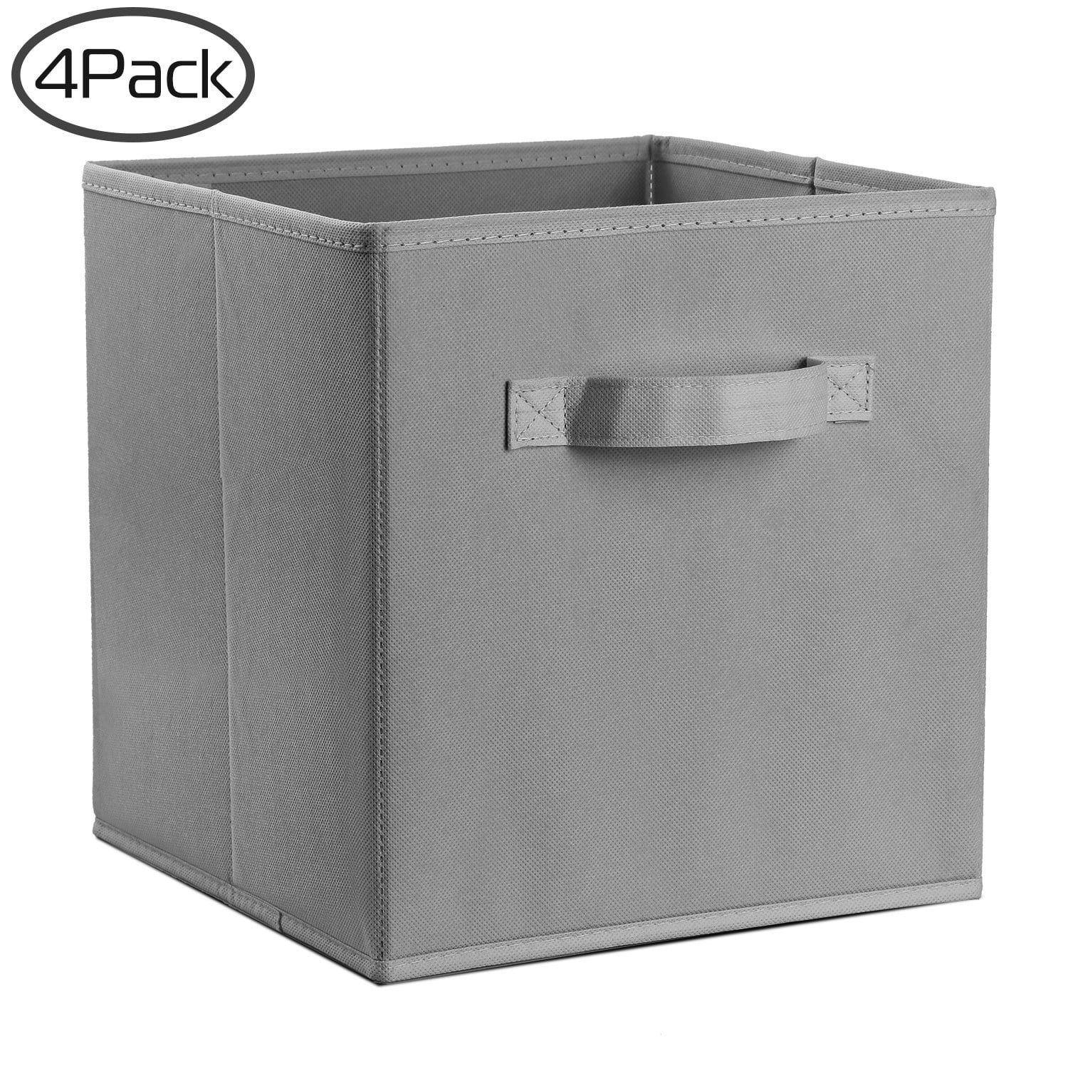 (4 Pack) Cloth Storage Bins - Cube Storage Bins - Organizers | Walmart (US)