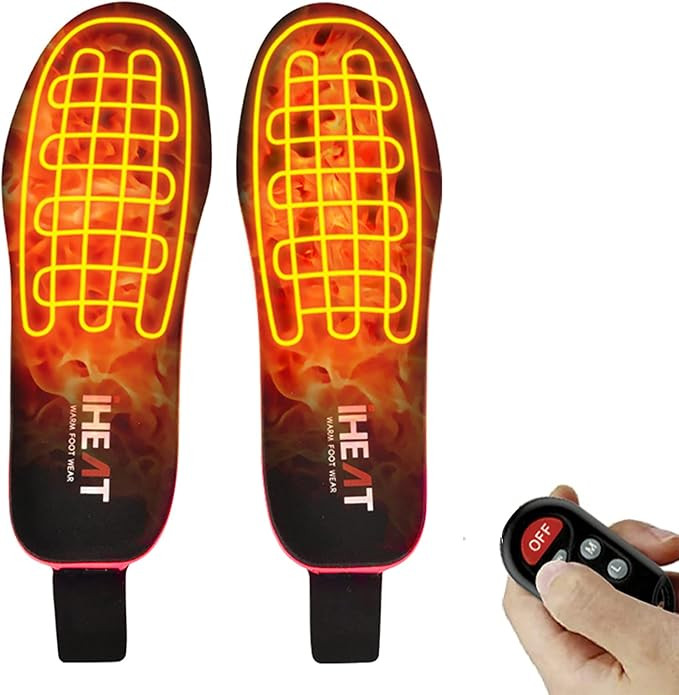 Heated Insoles Eletric Heated Insoles Remote Foot Warmers with Controller Rechargeable Lithium Ba... | Amazon (US)