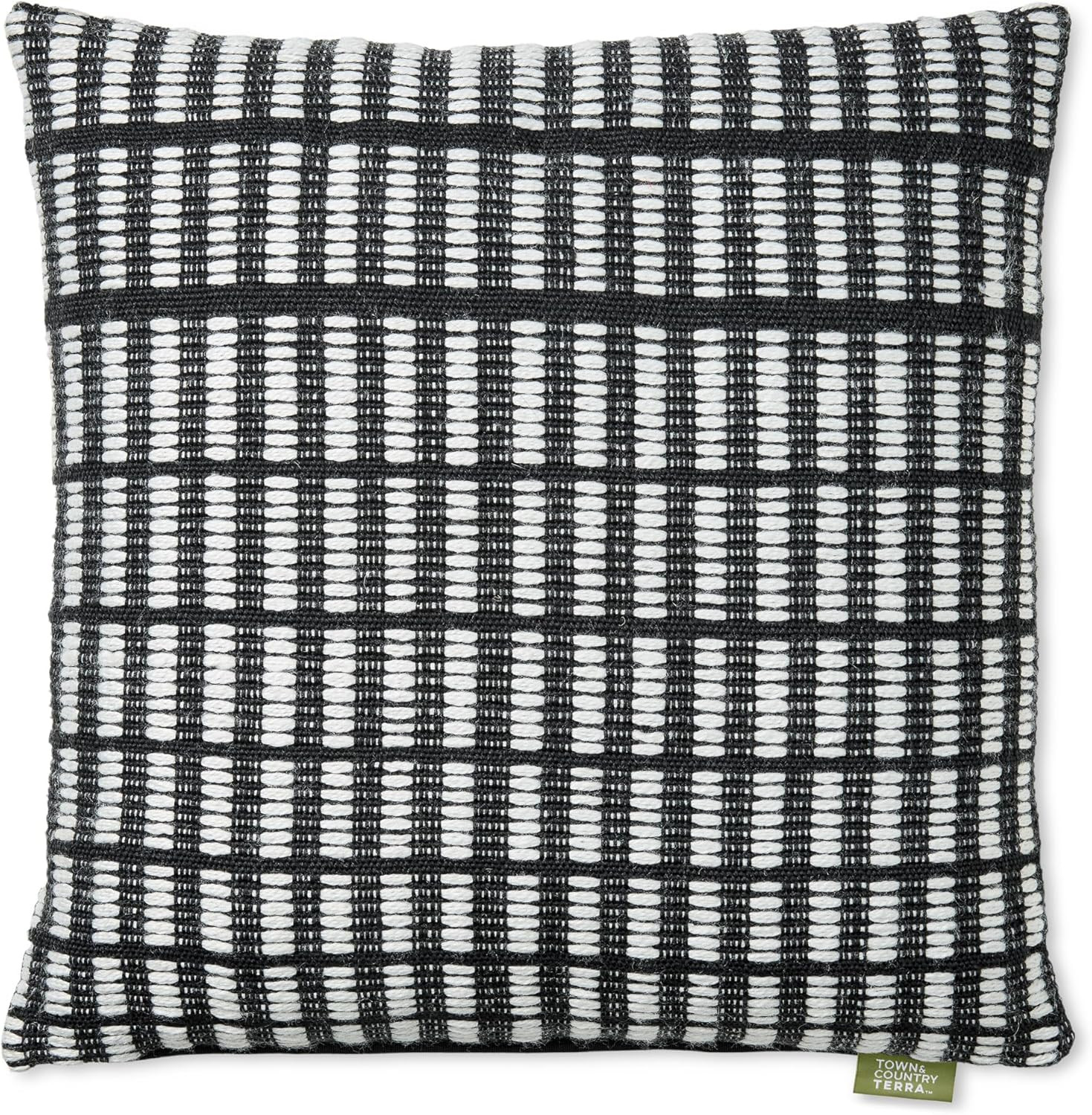 Amazon.com: TOWN & COUNTRY TERRA Alara Textured Geo Stripe Handcrafted Indoor Outdoor Decorative ... | Amazon (US)