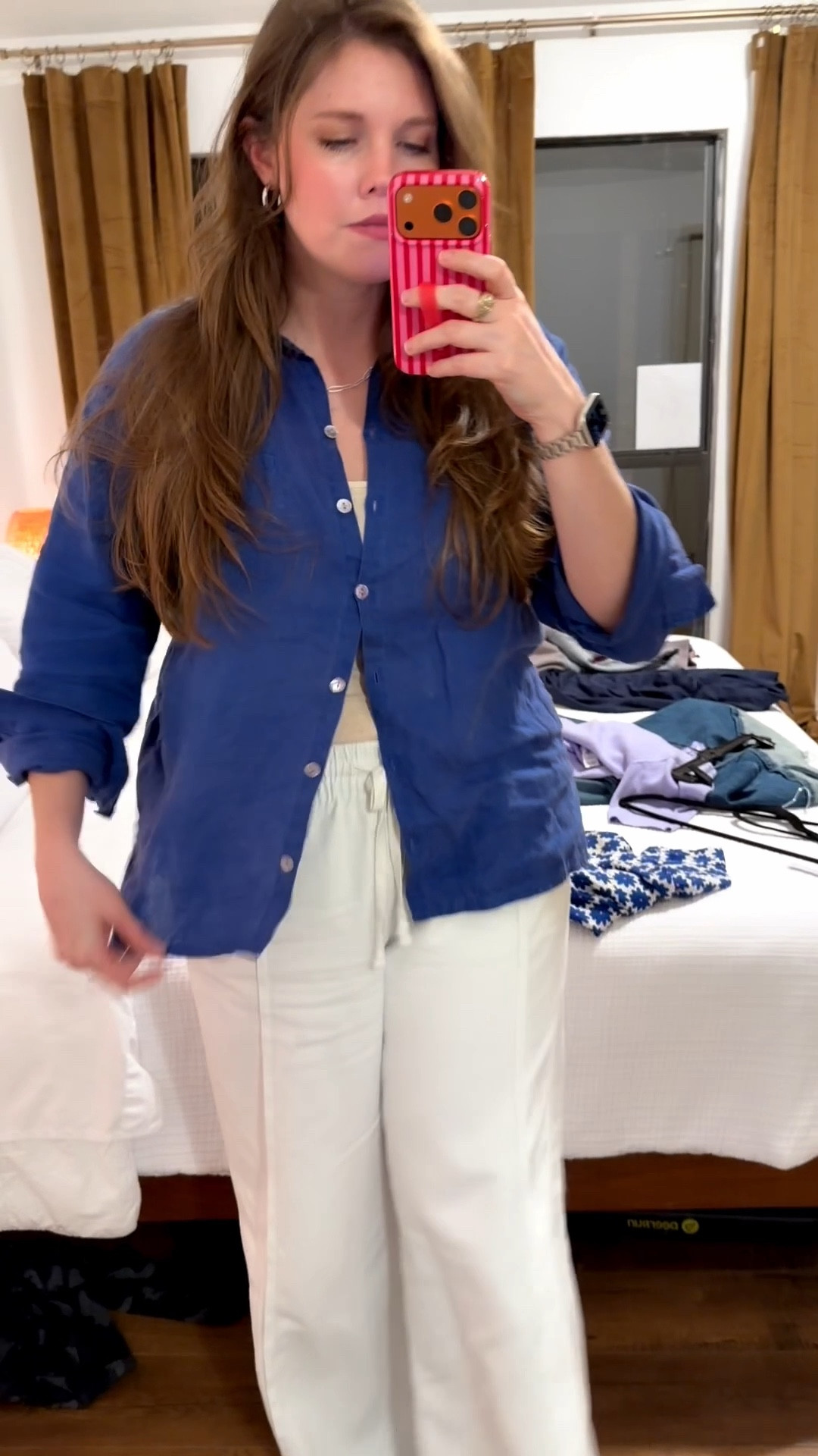 Loving this outfit for spring & summer! Linen is perfect on sunny days, and I love the white pants with a colorful top. Everything is old, so linking similar options for you! ………………. pull on pants tie waist pants casual spring outfit casual summer outfit European style Europe style travel look travel outfit plus size outfit size 14 outfit midsize outfit plus size style midsize style wide leg jeans wide leg pants white pants cream pants silver necklaces paperclip necklace sandals target sandals linen shirt linen button down linen top spring outfit ideas summer outfits ideas spring 2026 trends summer 2026 trends chic outfit chic look j. Crew shirt Chico’s shirt  

 

#LTKootd #LTKOver40 #LTKWorkwear