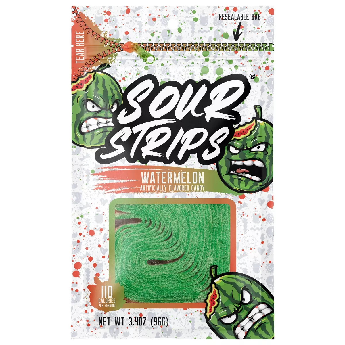 Sour Strips Watermelon Candy Peg Bag - 3.4oz | Target