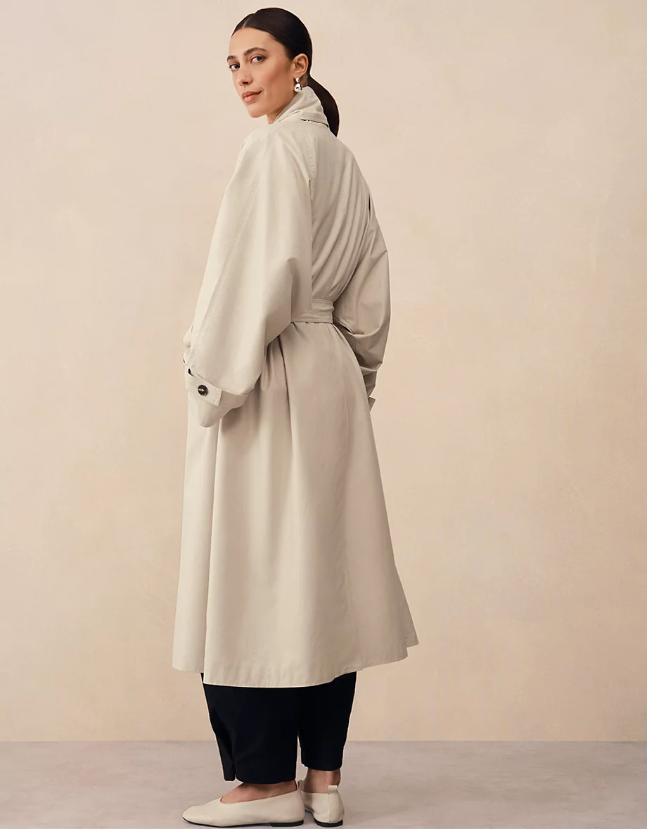 Draped Collar Trench | The White Company UK & ROW