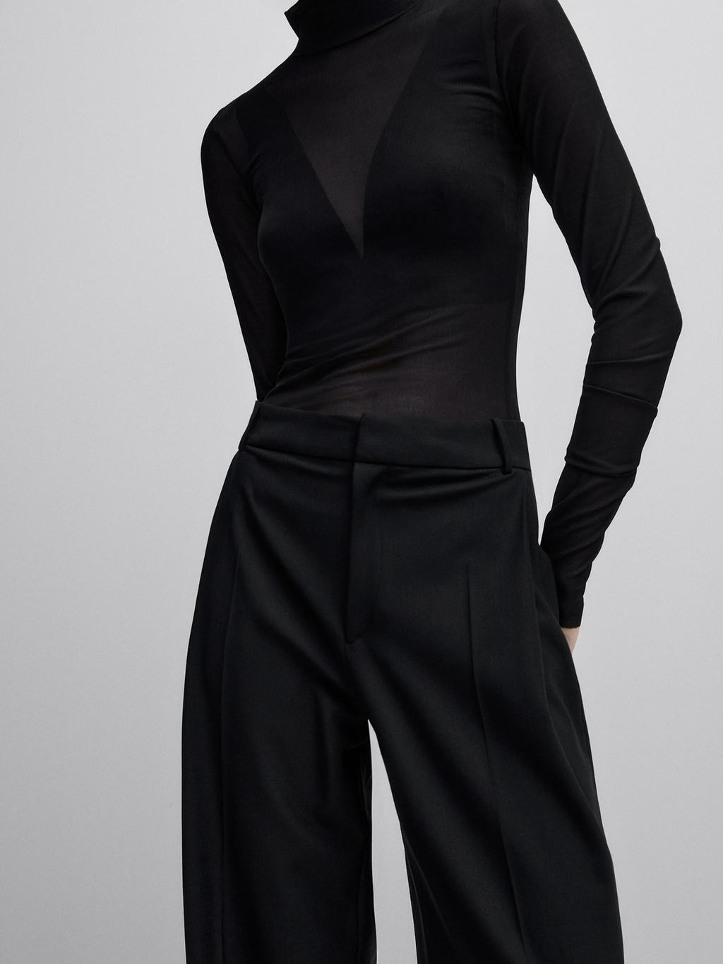 Black darted trousers - Studio | Massimo Dutti US