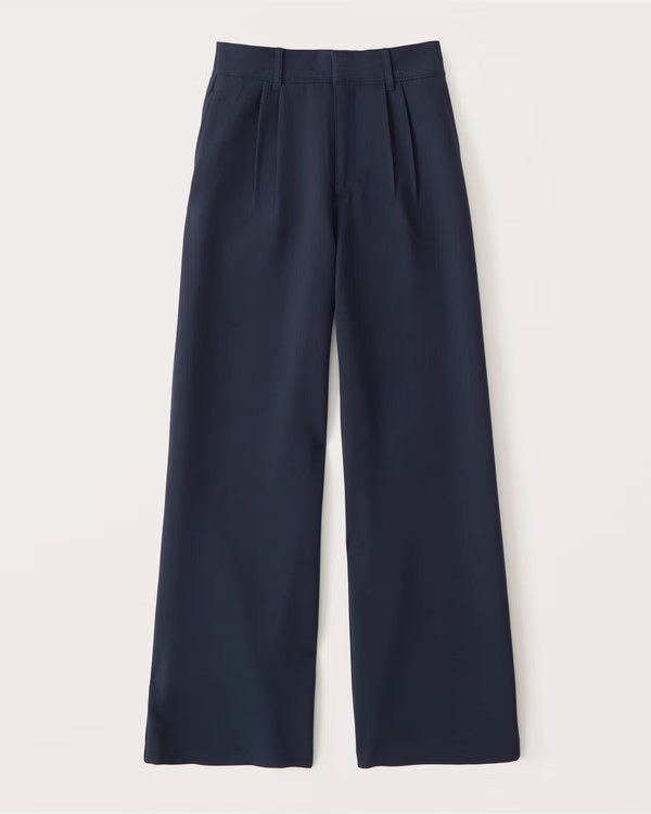 Tailored Wide Leg Pants | Abercrombie & Fitch (US)