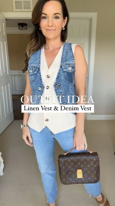 Layered look ❤️ 

I think the two look great together with shorts or jeans. The linen vest is actually a set from Amazon and comes in other colors. The denim vest is more fitted but also looks great by itself. Shorts are my favorite go to pair which are pricey so I’ll link a save pair too. 

#vest #springfashion #summerfashion #outfitideas #layering #styleinspo #outfitinspo #styletips #denim #denimstyle #casualstyle #everydayoutfit #outfit #style #casualchic #chic  #linen #denimvest #jeans #heels 


#LTKStyleTip