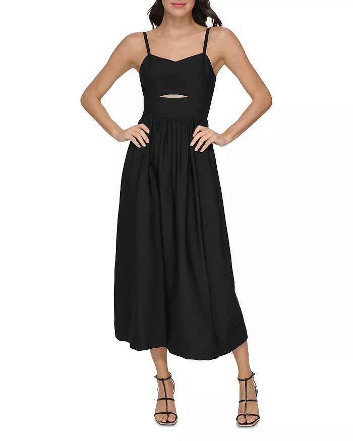 Crinkled Twill Midi Dress | Bloomingdale's (US)