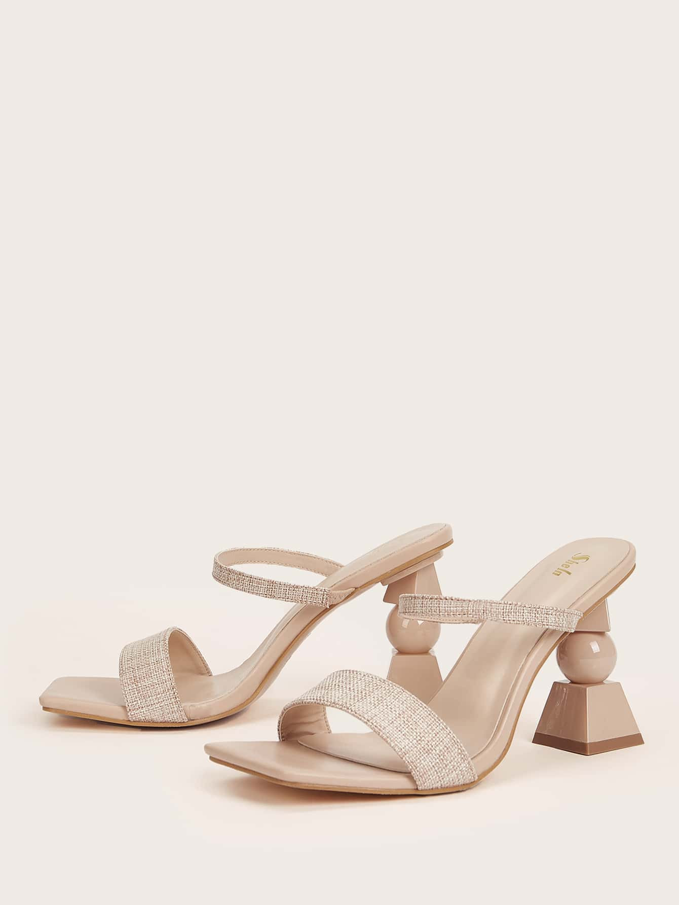 Sculptural Heeled Mule Sandals | SHEIN