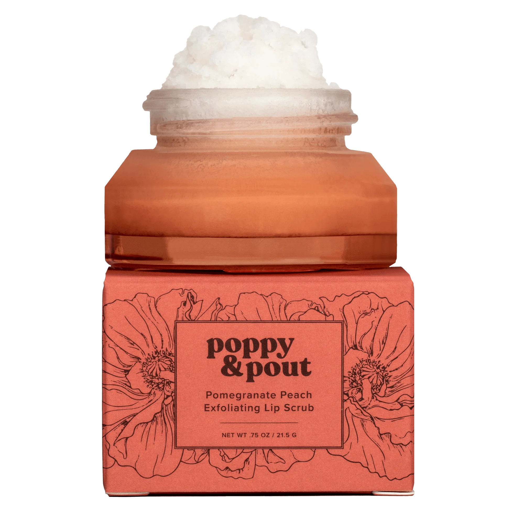 Pomegranate Peach Exfoliating Lip Scrub – Poppy & Pout | Poppy & Pout