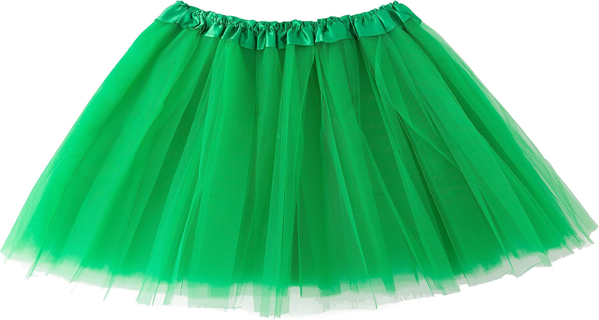 Lanzom Women's Classic Elastic 4-Layered Tulle Tutu Skirt Ballet Party Costume | Amazon (US)
