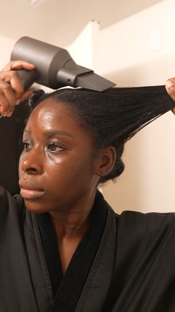 Blow drying my heat damaged hair 

#LTKBeauty #LTKStyleTip