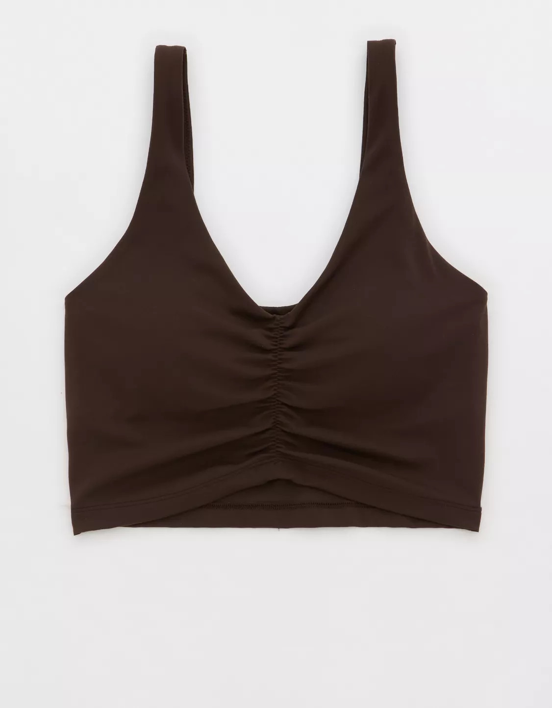 OFFLINE By Aerie Real Me Low Key Ruched Longline Sports Bra | Aerie