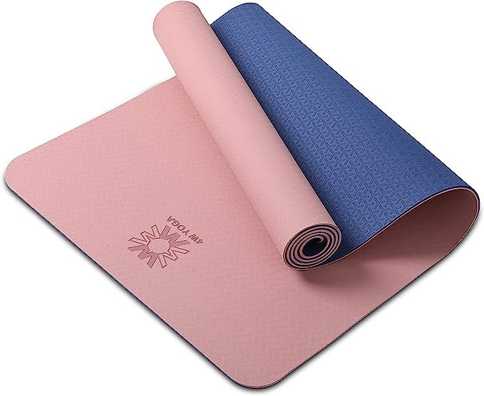 Yoga Mat Extra Thick 1/4 & 1/3 Inch Non Slip Yoga Mats for Women & Men,Eco Friendly TPE Fitness E... | Amazon (US)
