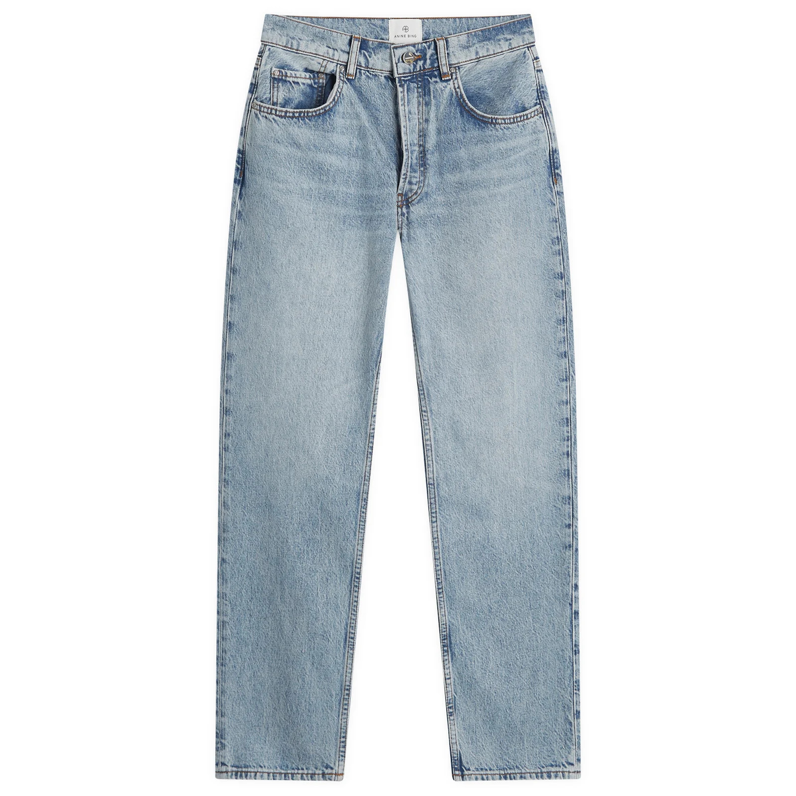 Anine Bing Women's Benson Jean in Washed Blue, Size 26"" | END. Clothing