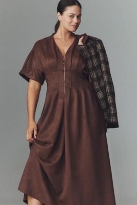The Tobie Suede Shirt Dress by Exquise | Anthropologie (US)