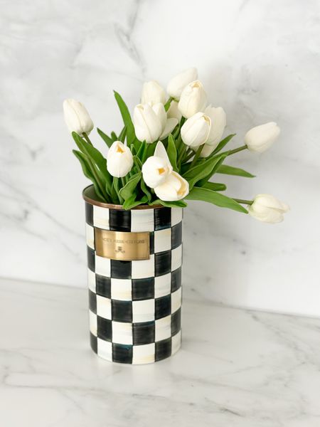 Spring decor has begun 💐

•Mackenzie Childs, utensil holder, flower vase, white tulips, amazon finds, home decor, spring style, faux florals 

#LTKSeasonal #LTKhome