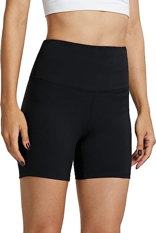 ZUTY 10"/ 5" Biker Shorts Women High Waisted with 2 Hidden Pockets Workout Athletic Running Yoga ... | Amazon (US)