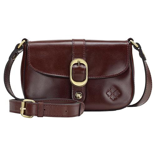 Patricia Nash Simala Leather Crossbody Bag - Brown | HSN