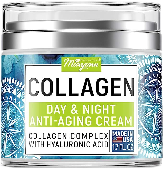 Maryann Organics Collagen Cream - Anti Aging Face Moisturizer - Day & Night - Made in USA - Natur... | Amazon (US)