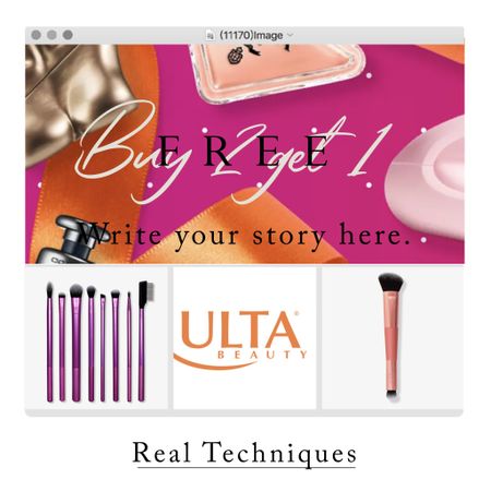 Buy 2 get 1 FREE now at Ulta! Real Techniques makeup brushes. 

Shop some of my MOST LOVED brushes!
IG @Amberbeautyartistry 



#LTKGiftGuide #LTKHoliday #LTKbeauty